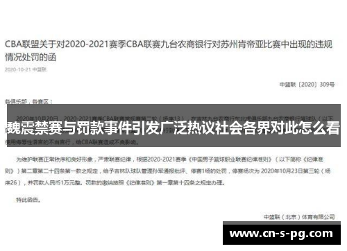 魏震禁赛与罚款事件引发广泛热议社会各界对此怎么看