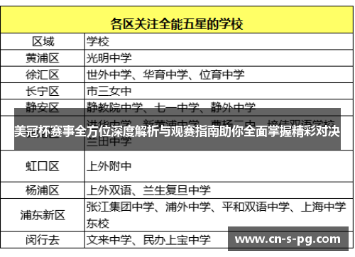 美冠杯赛事全方位深度解析与观赛指南助你全面掌握精彩对决